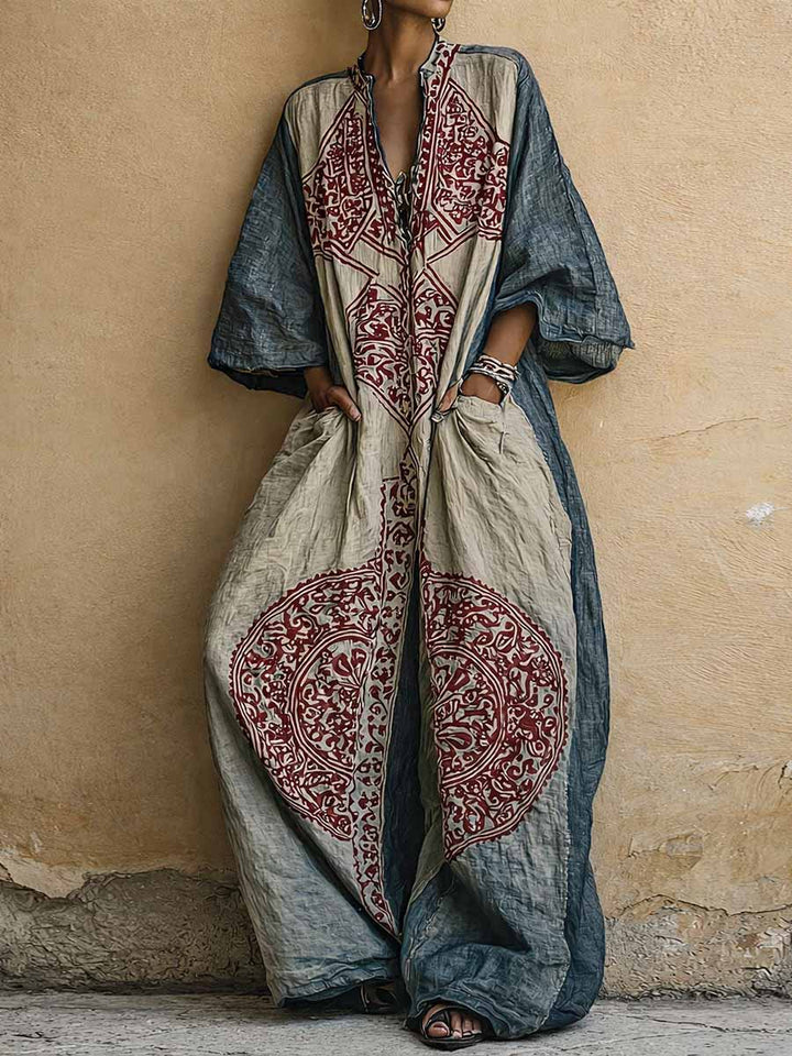Melantha - Vintage-Print Jumpsuit mit Soft-Touch
