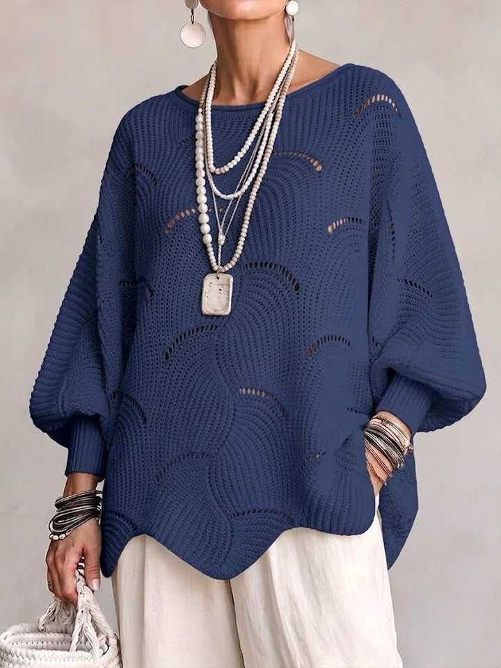 Coravina - Strukturierter, offen gestrickter Pullover