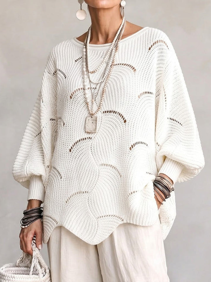 Coravina - Strukturierter, offen gestrickter Pullover