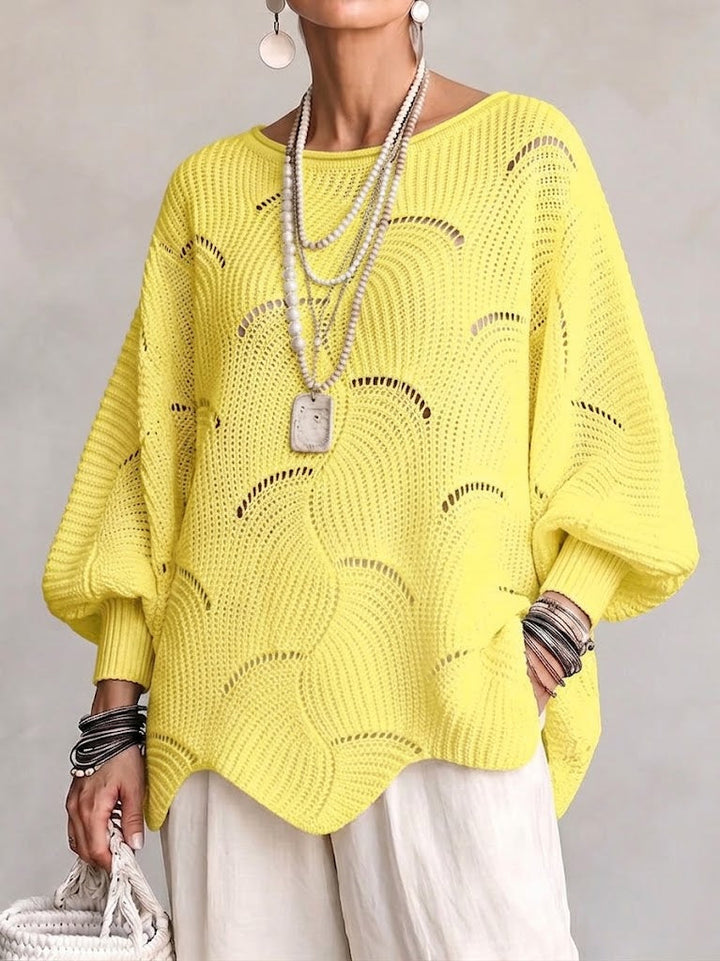 Coravina - Strukturierter, offen gestrickter Pullover