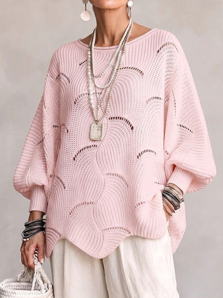 Coravina - Strukturierter, offen gestrickter Pullover