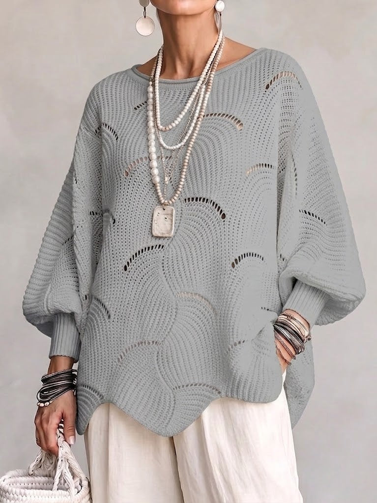 Coravina - Strukturierter, offen gestrickter Pullover