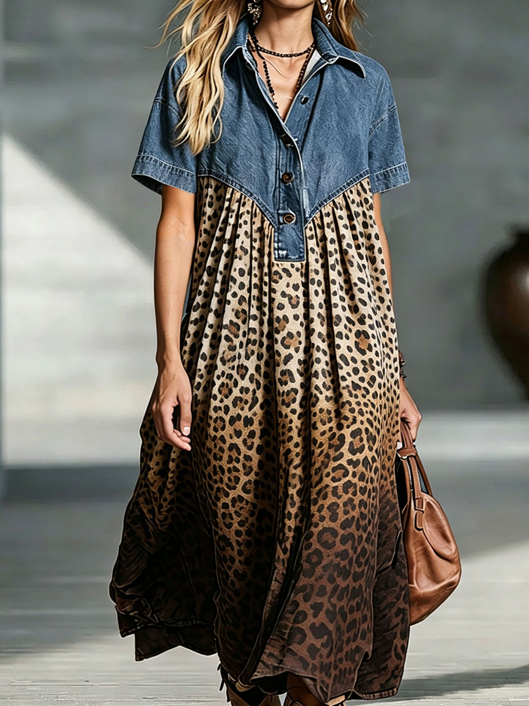 Delavina - Soft-Touch-Midikleid