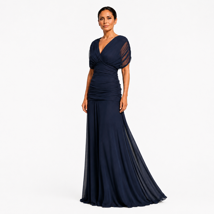 Lileas - plissiertes Abendkleid mit weichem Griff