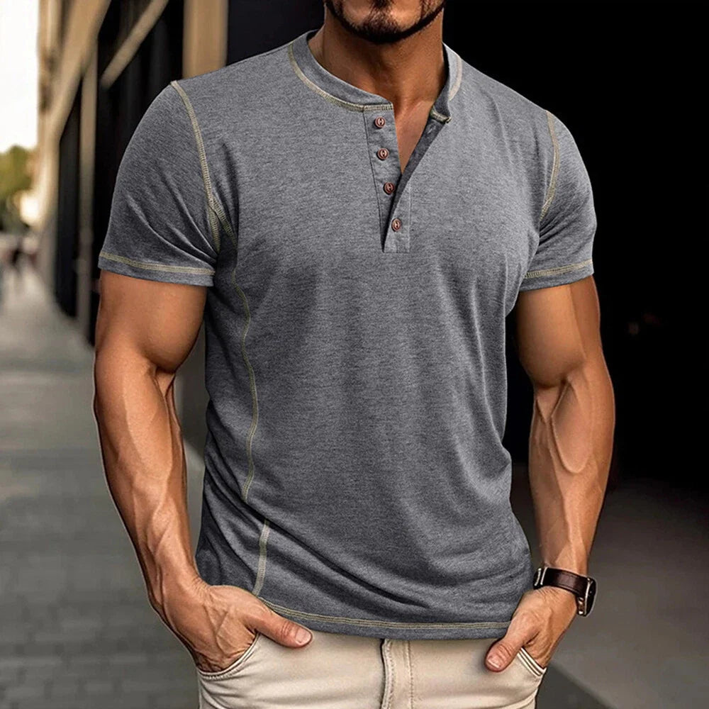 Bardwell - Weiches Henley-T-Shirt