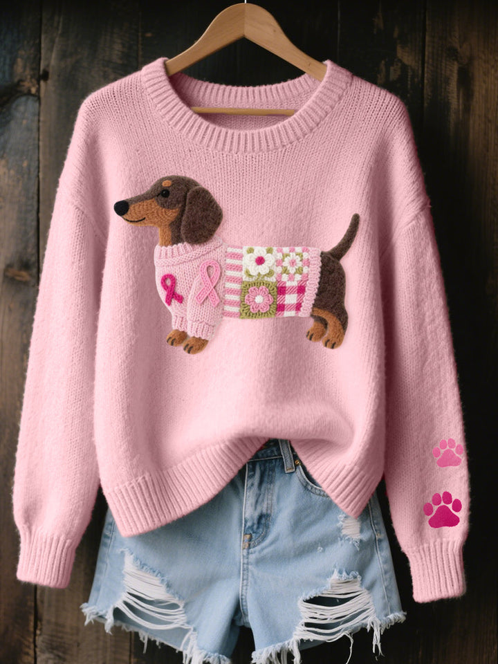 Caravine - Patchwork-Hunde-Strickpullover