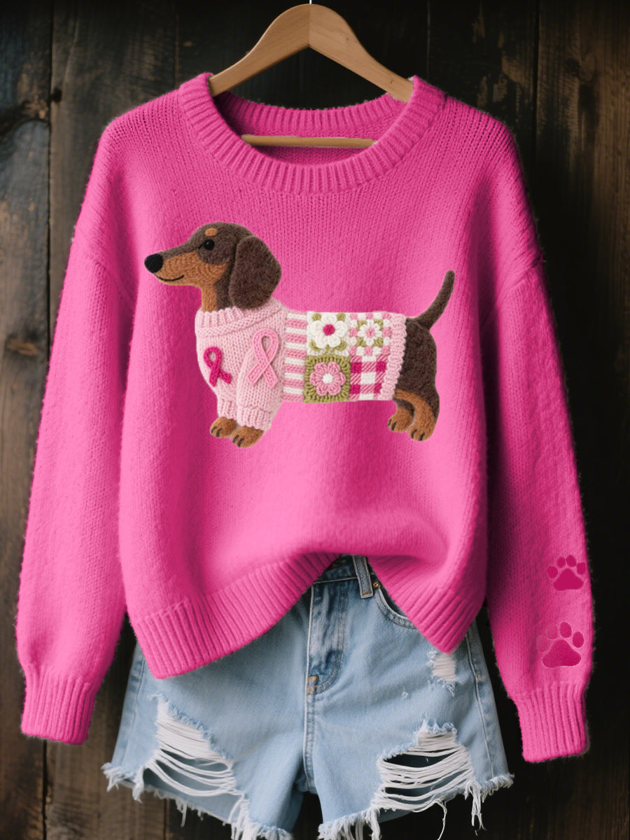 Caravine - Patchwork-Hunde-Strickpullover