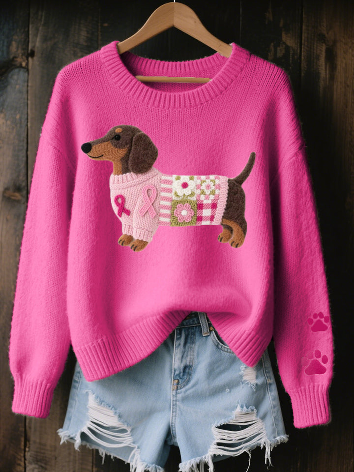 Caravine - Patchwork-Hunde-Strickpullover