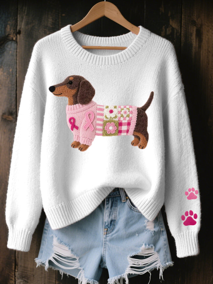 Caravine - Patchwork-Hunde-Strickpullover
