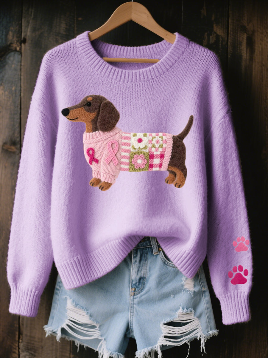 Caravine - Patchwork-Hunde-Strickpullover