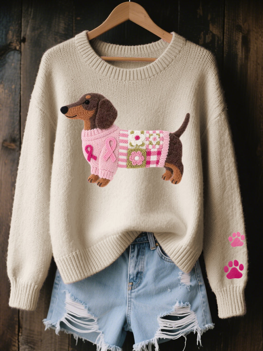 Caravine - Patchwork-Hunde-Strickpullover