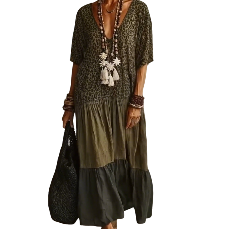 Catrina - Ultraleichtes Boho-Volant-Maxikleid