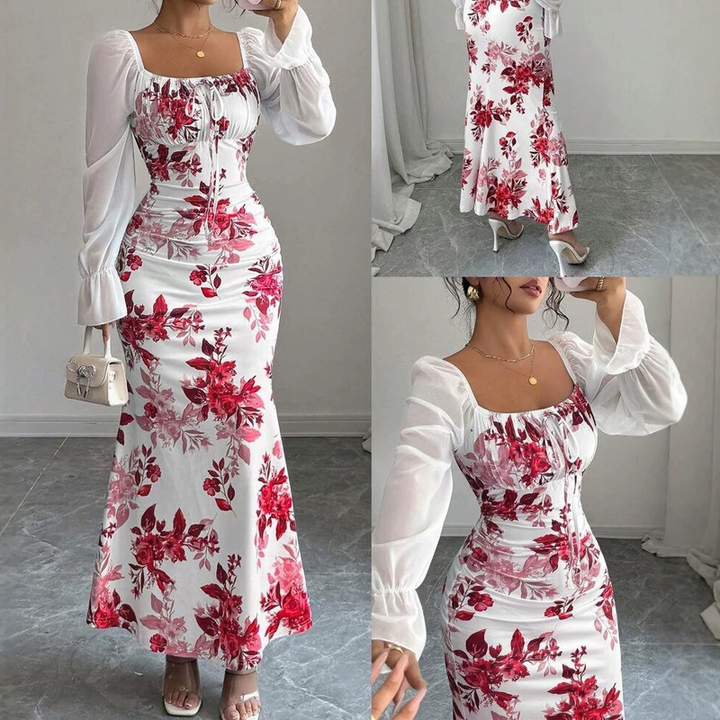Noevalle - Floral gemustertes Meerjungfrau-Kleid mit weichem Griff