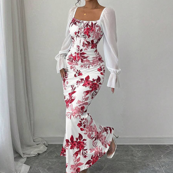 Noevalle - Floral gemustertes Meerjungfrau-Kleid mit weichem Griff