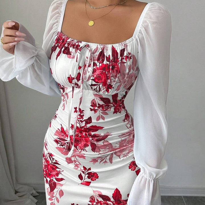 Noevalle - Floral gemustertes Meerjungfrau-Kleid mit weichem Griff