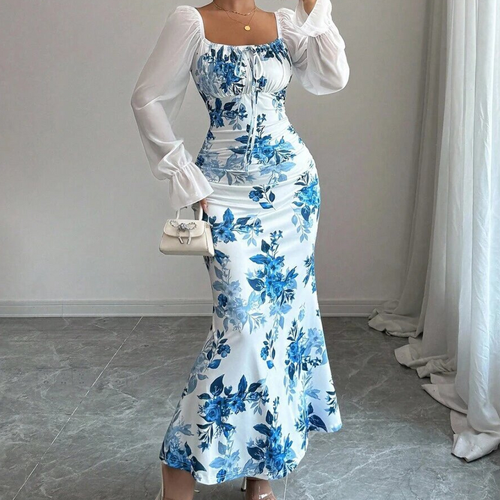 Noevalle - Floral gemustertes Meerjungfrau-Kleid mit weichem Griff