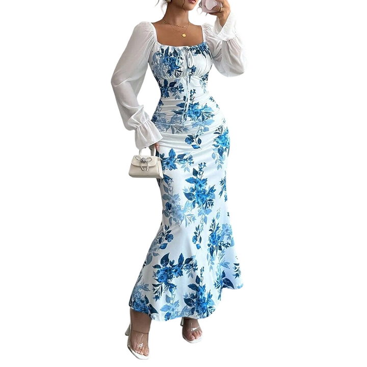 Noevalle - Floral gemustertes Meerjungfrau-Kleid mit weichem Griff