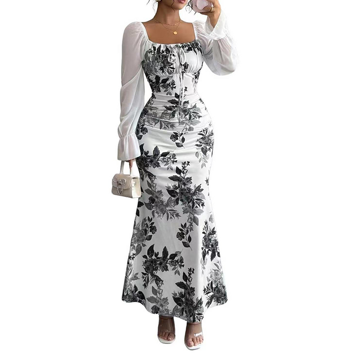 Noevalle - Floral gemustertes Meerjungfrau-Kleid mit weichem Griff