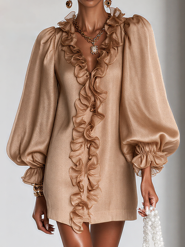Amarina - Schimmerndes Minikleid