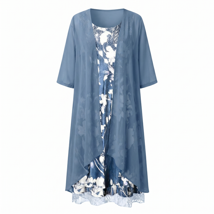 Delavelle - Elegantes Midikleid-Set im Lagenlook